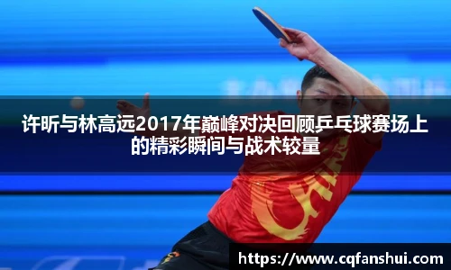 许昕与林高远2017年巅峰对决回顾乒乓球赛场上的精彩瞬间与战术较量